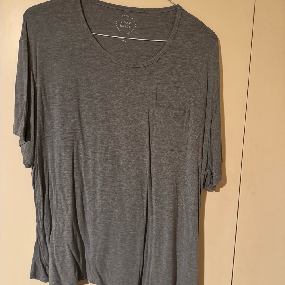 Cozy Earth Women's Charcoal Short Sleeve Top